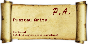 Pusztay Anita névjegykártya